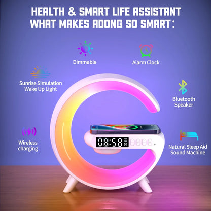 3-in-1 Wireless Charger with Speaker &amp; RGB Light