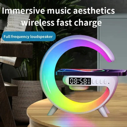 Wireless Charging Stand with Bluetooth Speaker &amp; RGB Night Light