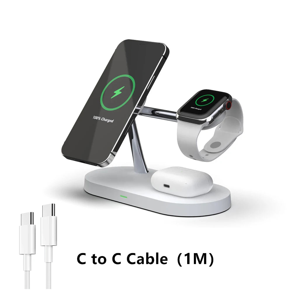 3 in 1 Wireless Charger Stand for iPhone, Apple Watch &amp; AirPods