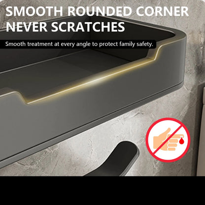 Aluminum Toilet Paper Holder with Shelf
