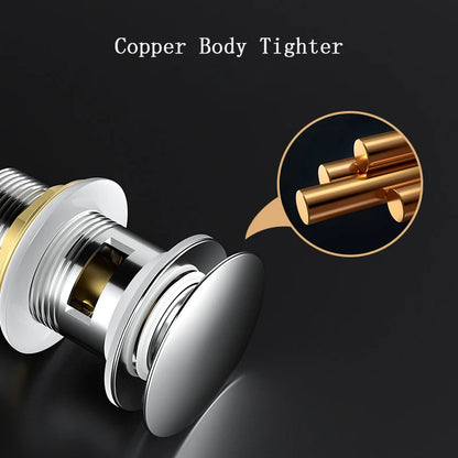 Brass Pop-Up Sink Drain