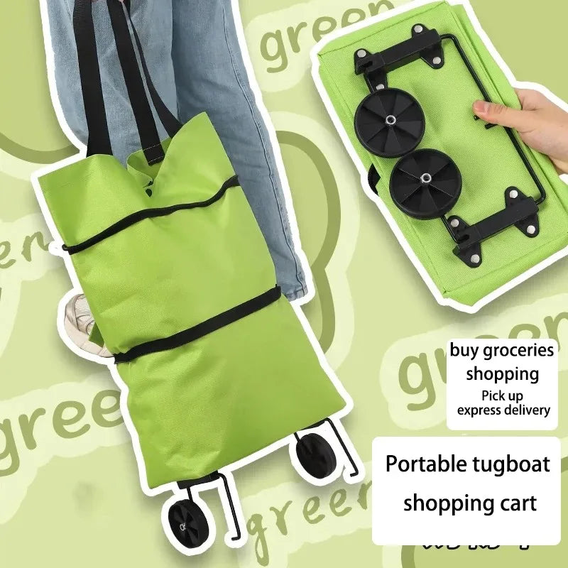 Foldable Shopping Trolley Bag with Wheels