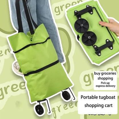 Foldable Shopping Trolley Bag with Wheels