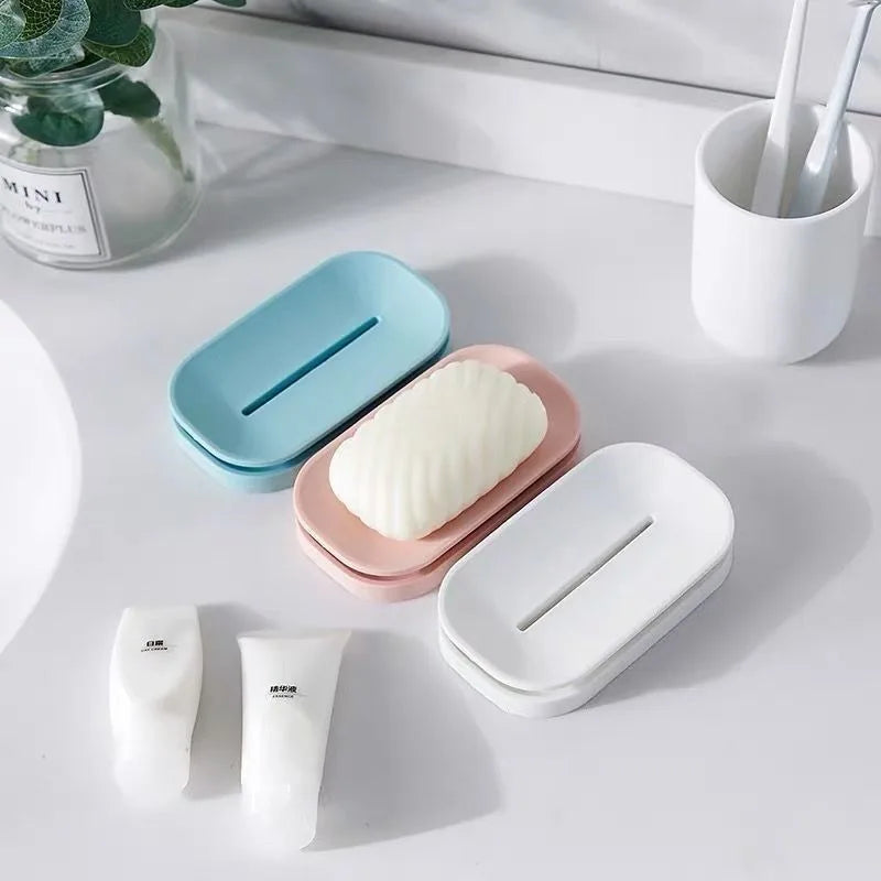 Double Layer Soap Box Portable Drain Soap Holder