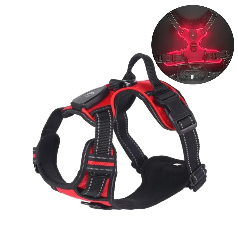 Breathable LED Rechargeable Dog Harness
