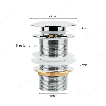 Brass Pop-Up Sink Drain