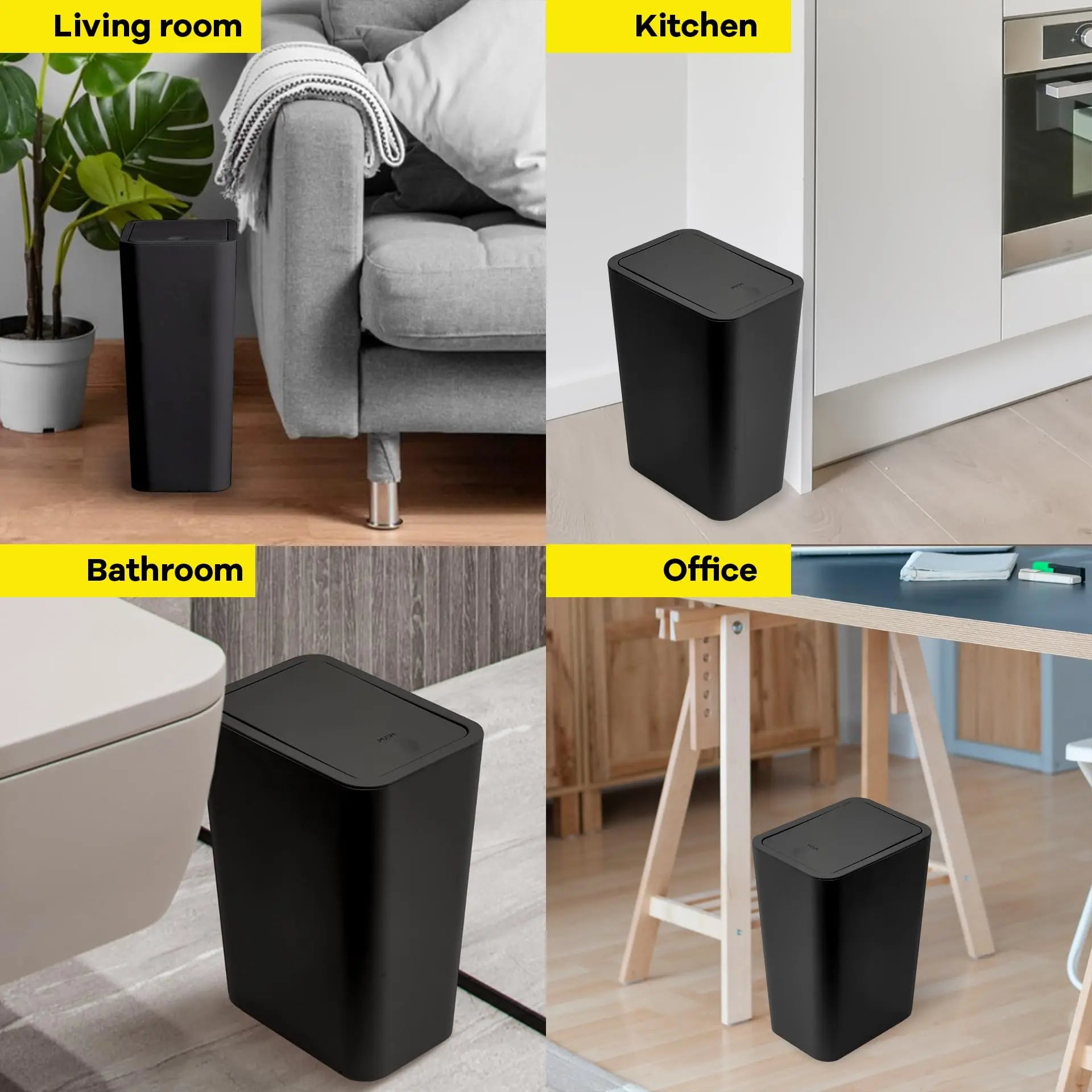10L Bathroom Trash Can