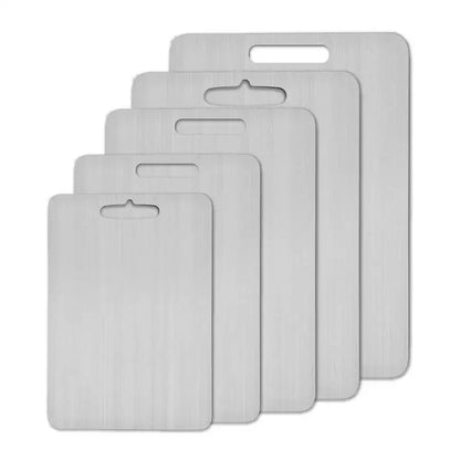 Stainless Steel Cutting Board, Double-Sided Food-Grade