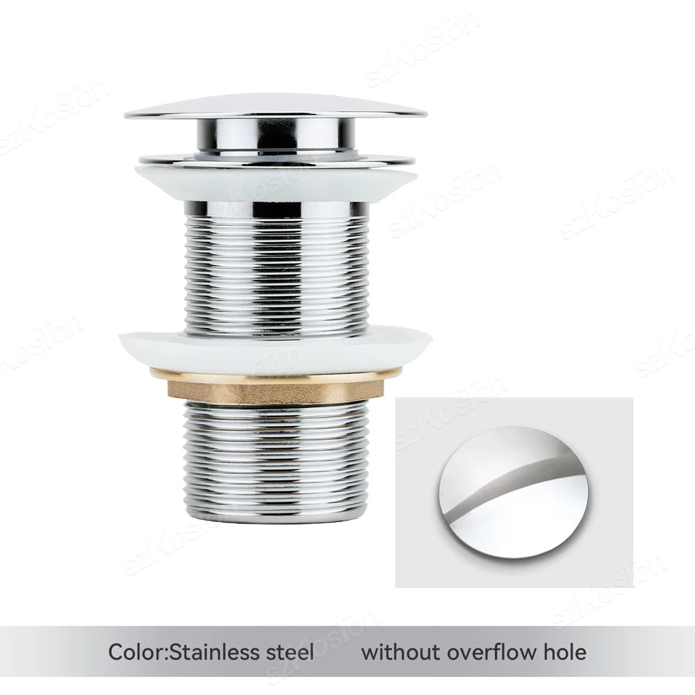 Brass Pop-Up Sink Drain