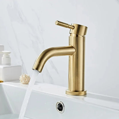 Brushed Gold Bathroom Faucet – 304 Stainless Steel