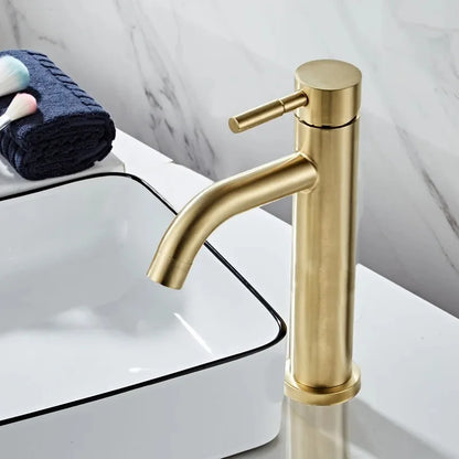 Brushed Gold Bathroom Faucet – 304 Stainless Steel