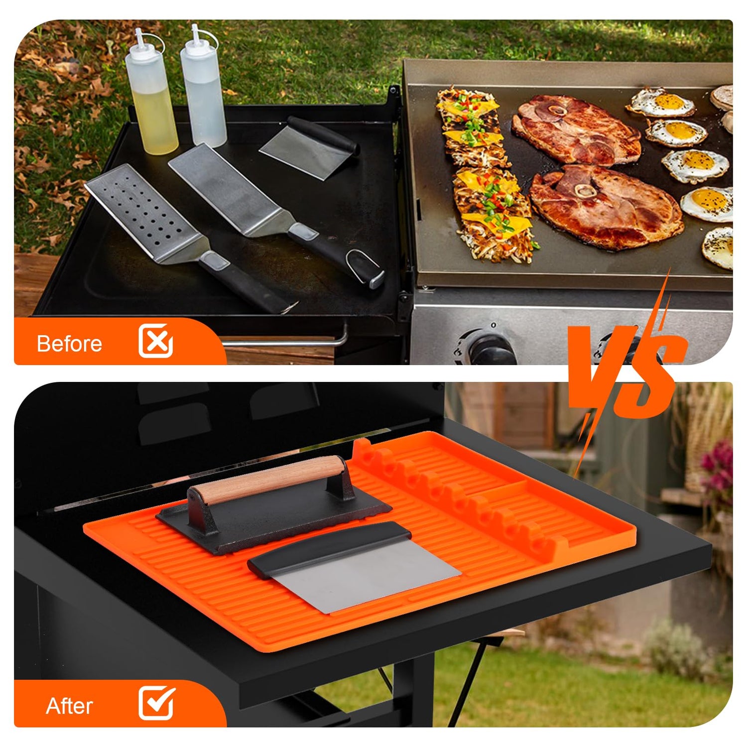 Grill Side Shelf Mat BBQ Grill Mat Tools